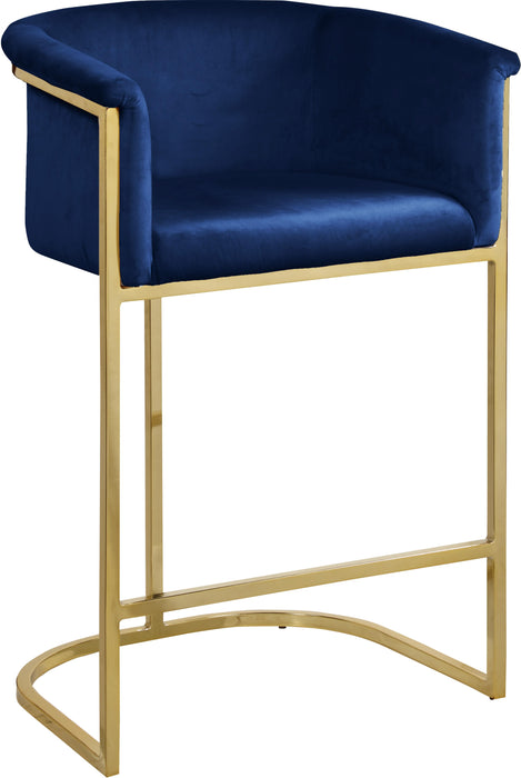 Donatella Navy Velvet Stool