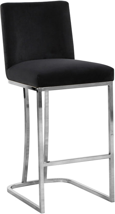 Heidi Black Velvet Stool - Furniture Stars (Chicago, IL)