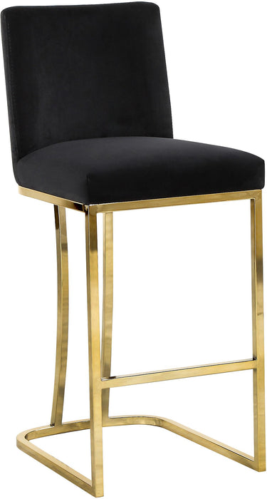 Heidi Black Velvet Stool - Furniture Stars (Chicago, IL)