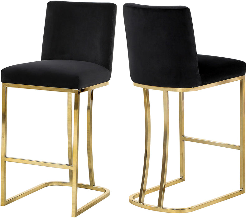Heidi Black Velvet Stool - Furniture Stars (Chicago, IL)