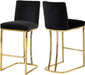 Heidi Black Velvet Stool - Furniture Stars (Chicago, IL)