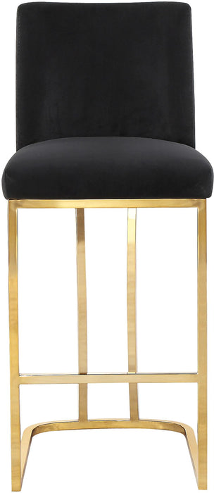 Heidi Black Velvet Stool - Furniture Stars (Chicago, IL)