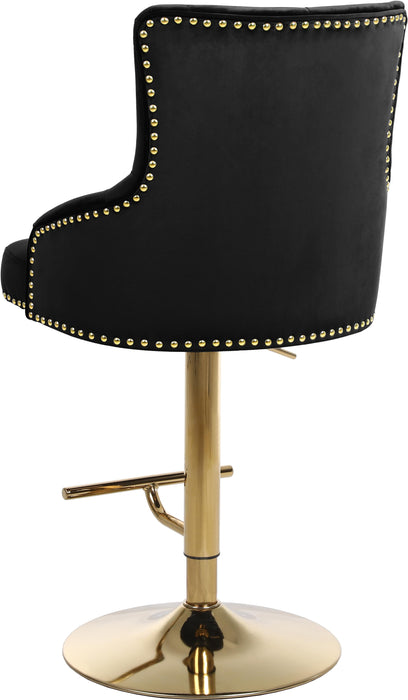 Claude Black Velvet Adjustable Stool