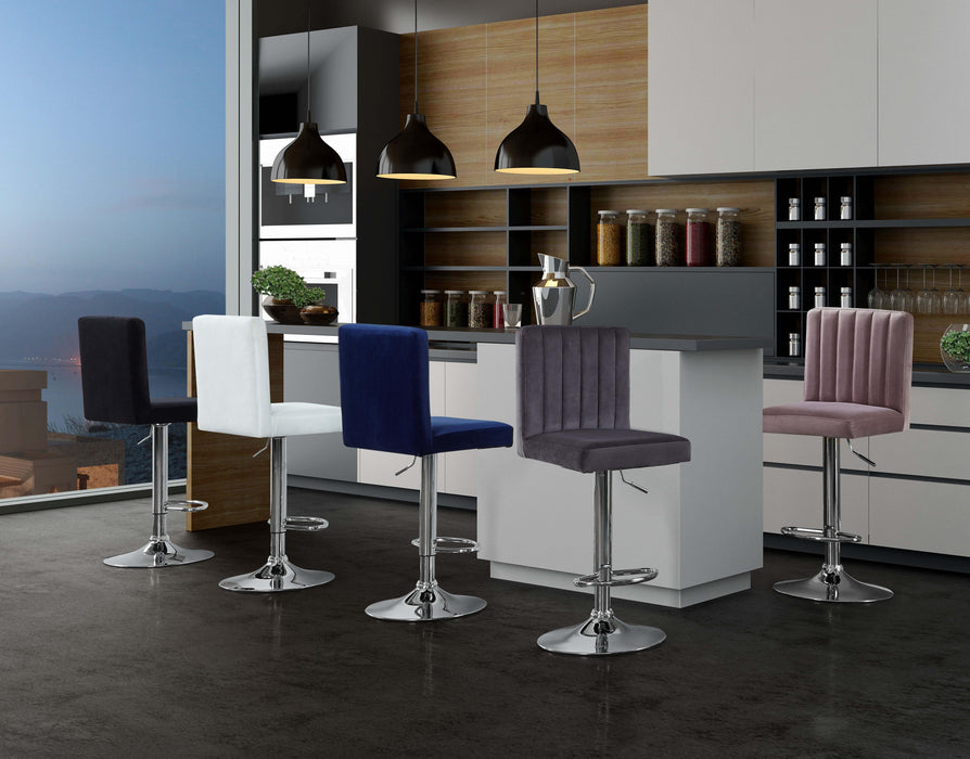 Joel White Velvet Adjustable Stool - Furniture Stars (Chicago, IL)