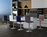 Joel White Velvet Adjustable Stool - Furniture Stars (Chicago, IL)
