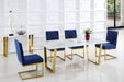 Cameron Navy Velvet Dining Chair - Furniture Stars (Chicago, IL)