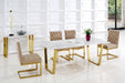 Cameron Gold Dining Table - Furniture Stars (Chicago, IL)