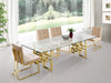 Pierre Gold Dining Table - Furniture Stars (Chicago, IL)