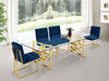 Pierre Navy Velvet Dining Chair - Furniture Stars (Chicago, IL)