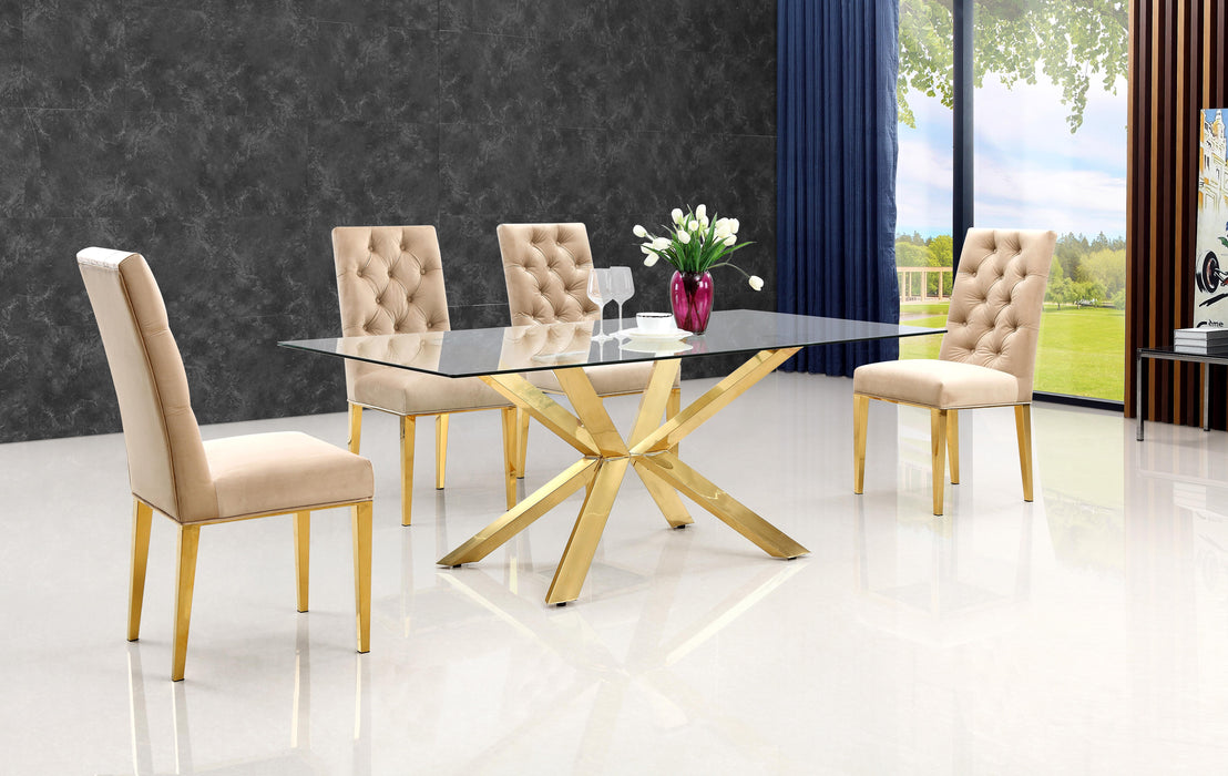 Capri Gold Dining Table - Furniture Stars (Chicago, IL)
