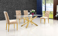 Capri Gold Dining Table - Furniture Stars (Chicago, IL)