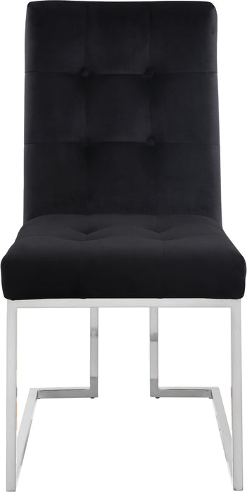 Alexis Black Velvet Dining Chair