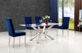 Juno Navy Velvet Dining Chair - Furniture Stars (Chicago, IL)