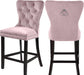 Nikki Pink Velvet Stool image