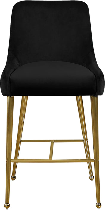 Owen Black Velvet Stool - Furniture Stars (Chicago, IL)