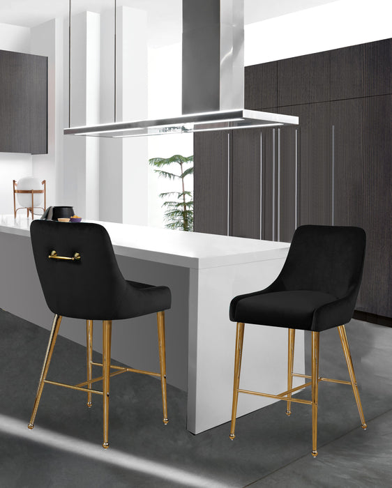 Owen Black Velvet Stool - Furniture Stars (Chicago, IL)