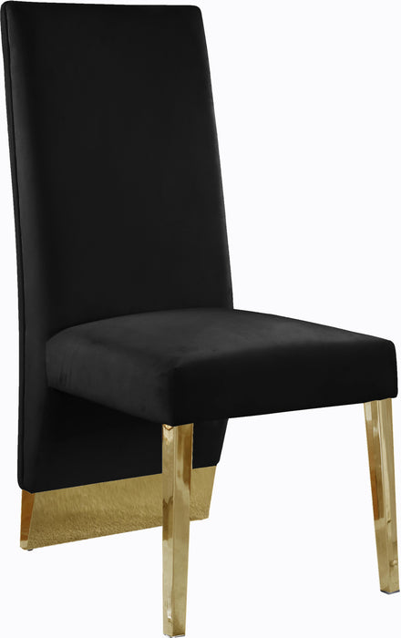 Porsha Black Velvet Dining Chair