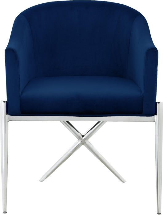 Xavier Navy Velvet Dining Chair