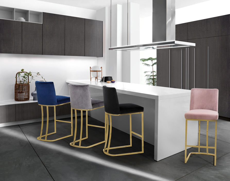 Heidi Black Velvet Stool - Furniture Stars (Chicago, IL)