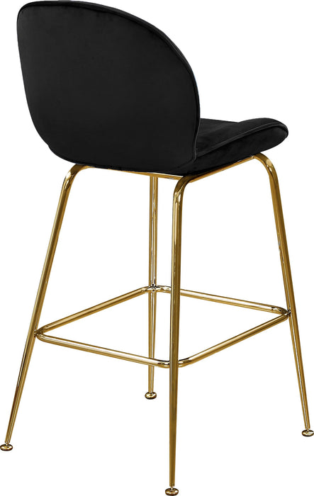 Paris Black Velvet Stool