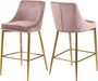 Karina Pink Velvet Stool image