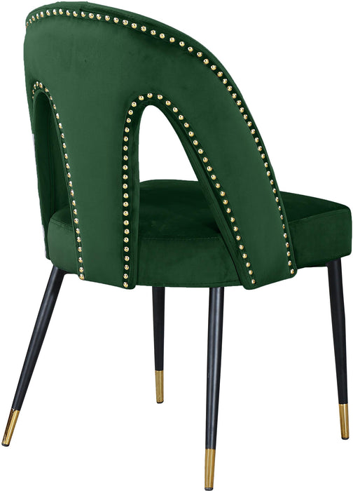 Akoya Green Velvet Dining Chair