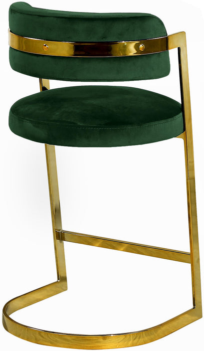 Stephanie Green Velvet Stool