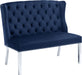 Suri Navy Velvet Settee Bench image