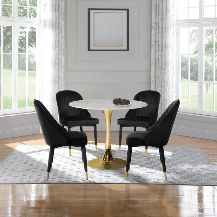 Belle Black Velvet Dining Chair