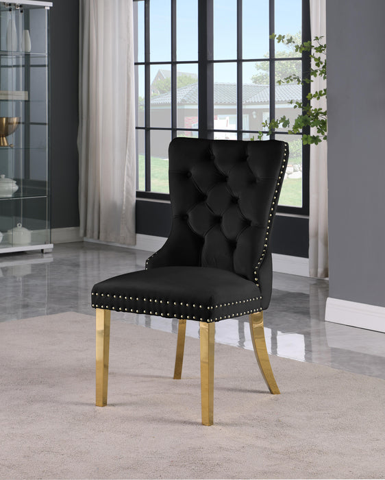 Carmen Black Velvet Dining Chairs (2)