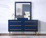 Marisol Navy Mirror - Furniture Stars (Chicago, IL)