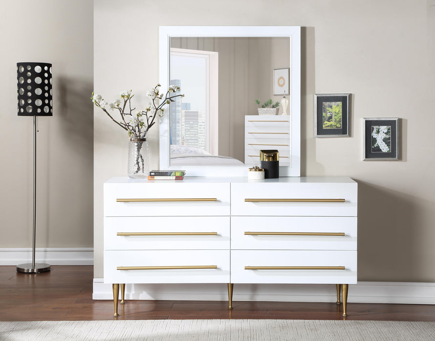 Marisol White Mirror - Furniture Stars (Chicago, IL)