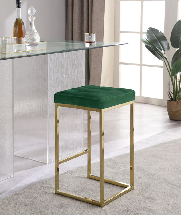 Nicola Green Velvet Stool