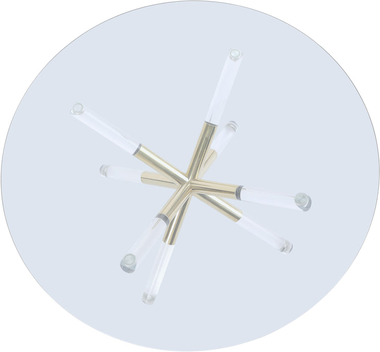Mercury Acrylic/Gold End Table - Furniture Stars (Chicago, IL)