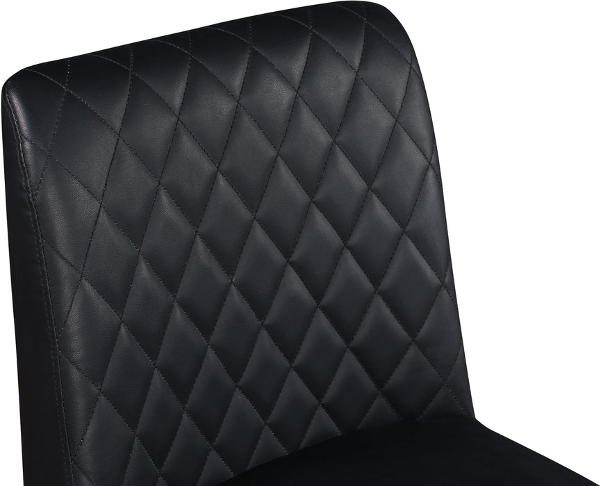 Bryce Black Faux Leather Stool - Furniture Stars (Chicago, IL)
