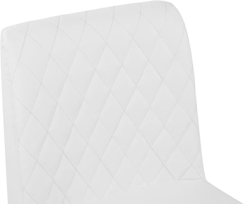 Bryce White Faux Leather Stool - Furniture Stars (Chicago, IL)
