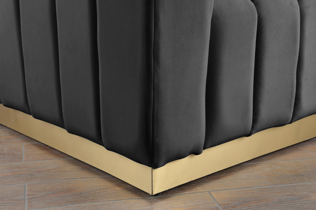 Marlon Grey Velvet Loveseat - Furniture Stars (Chicago, IL)