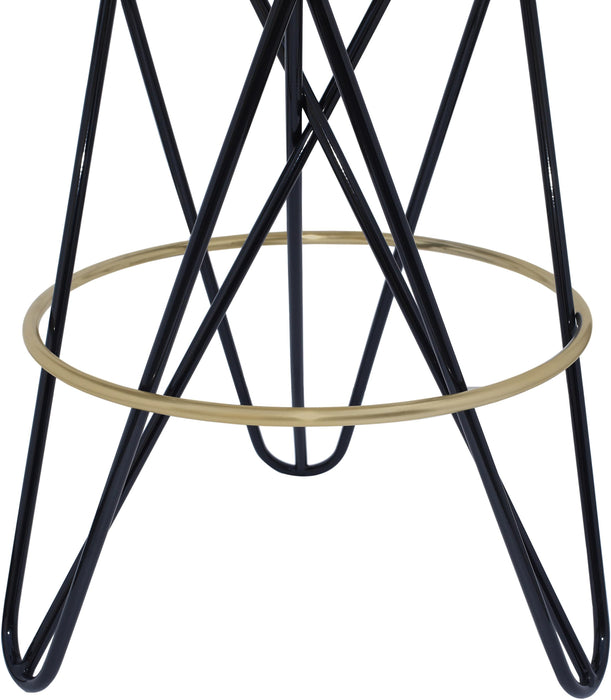 Mercury Black / Gold Counter Stool