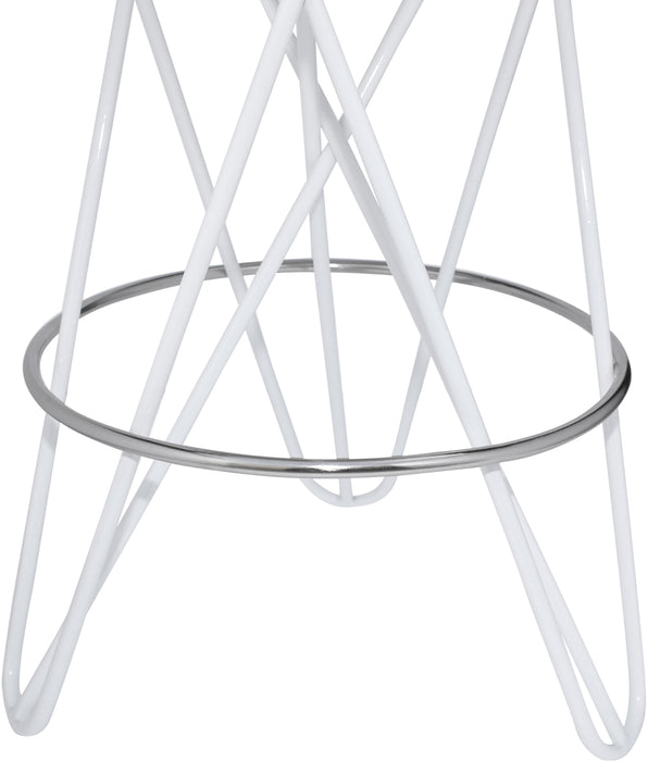 Mercury White / Silver Counter Stool