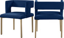 Caleb Navy Velvet Dining Chair image