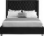 Aiden Black Velvet Queen Bed - Furniture Stars (Chicago, IL)