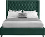 Aiden Green Velvet Queen Bed - Furniture Stars (Chicago, IL)