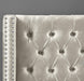 Aiden Cream Velvet Queen Bed - Furniture Stars (Chicago, IL)