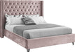 Aiden Pink Velvet Queen Bed - Furniture Stars (Chicago, IL)