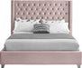Aiden Pink Velvet King Bed - Furniture Stars (Chicago, IL)