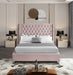 Aiden Pink Velvet King Bed - Furniture Stars (Chicago, IL)