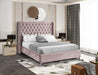 Aiden Pink Velvet King Bed - Furniture Stars (Chicago, IL)