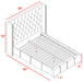 Ashton Navy Linen King Bed - Furniture Stars (Chicago, IL)