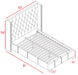 Ashton Navy Linen Twin Bed - Furniture Stars (Chicago, IL)