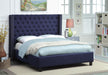 Ashton Navy Linen Queen Bed - Furniture Stars (Chicago, IL)
